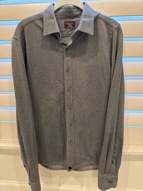 UNTUCKit Men's Gray Long-Sleeve Casual Button-Down Shirt